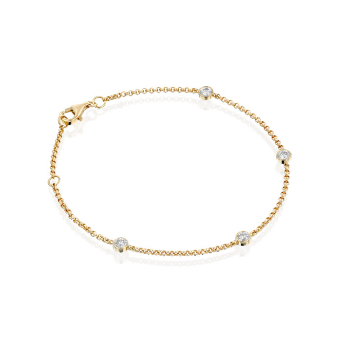 צמיד ״מאי-לי״ גדול ארבעה יהלומים