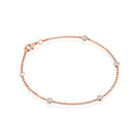 צמיד ״מאי-לי״ יהלומים טבעיים זהב אדום