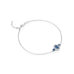 צמיד ״דיאנה״ ספיר אובל ויהלומים