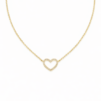 שרשרת יהלומים ״אלמה״ לב פתוח