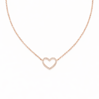 שרשרת יהלומים ״אלמה״ לב פתוח