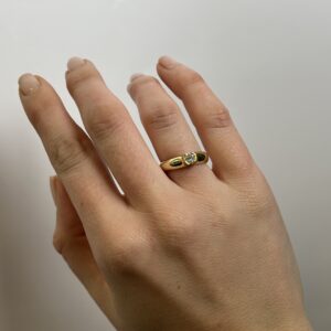 טבעת אירוסין סוליטר חצי בזל ״הדר״