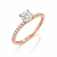 0.70 ct GIA pave round rg