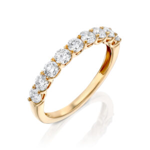 טבעת איטרנטי "קאי" יהלומי מעבדה זהב צהוב