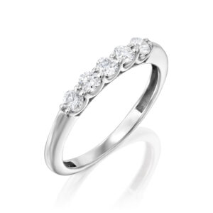 טבעת איטרנטי "נילי" יהלומי מעבדה זהב לבן