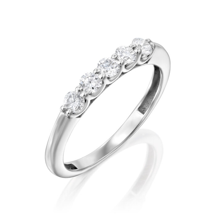 טבעת איטרנטי "נילי" יהלומי מעבדה זהב לבן