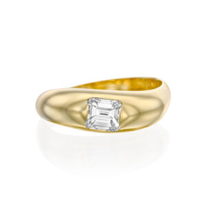 טבעת סוליטר "צ'לסי" אסימטרית