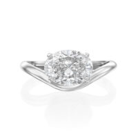 טבעת "אלאיה" סוליטר אובל