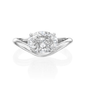 טבעת "אלאיה" סוליטר אובל