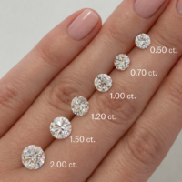 יהלומים עגולים במשקלים שונים