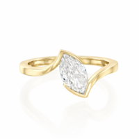 טבעת סוליטר ליאורה יהלום מרקיזה