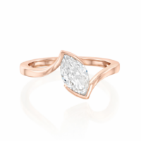 טבעת סוליטר ליאורה יהלום מרקיזה