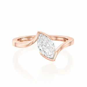 טבעת סוליטר ליאורה יהלום מרקיזה