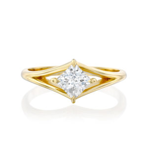 טבעת אירוסין "אבלין" יהלום מרובע