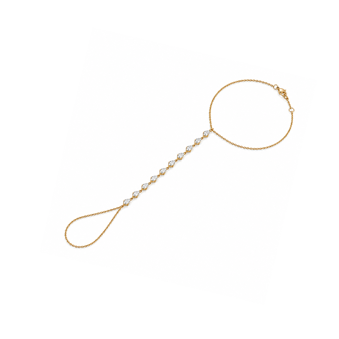 צמיד יד יהלומי טיפות מעבדה "איזי"